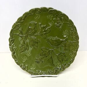 Grasslands Road Green Display Plate Spring Birds